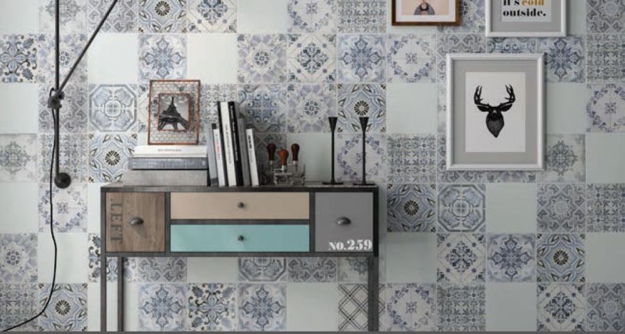 Πλακάκι Vintage Δαπέδου /Τοίχου Πορσελανάτο Ματ 22,3*22,3 εκ. Marais Mix VC94