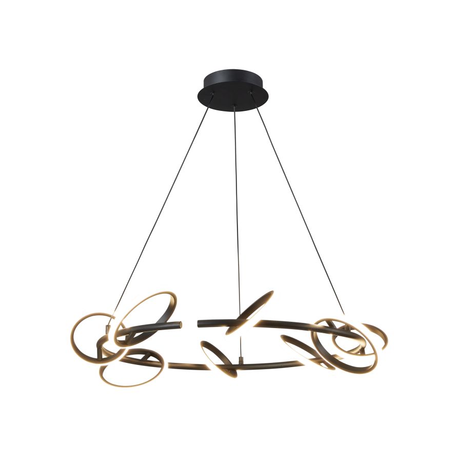 PDC 560-8 LED ΣΤΡΟΓΓΥΛΟ ΜΕ ΚΥΚΛΟΥΣ ΜΑΥΡΟ 72W 3000K 4200 LUM ARlight 0104583