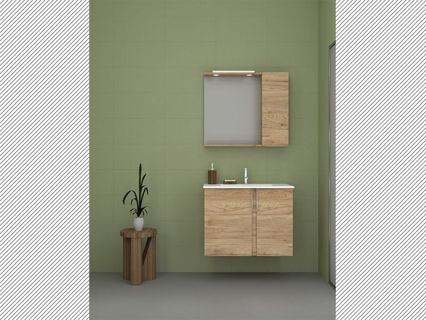 Σετ Έπιπλο Μπάνιου Βάση Π55*Υ60*Β43 εκ.MDF Χρώμα Μελαμίνης Possitano-Νιπτήρας-Καθρέπτης Savvopoulos Luxury Amazon 004