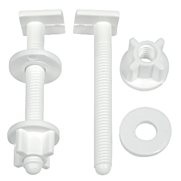 Σετ Πλαστικά Βίδες-Παξιμάδια Καλύμματος Λεκάνης Elvit 0040