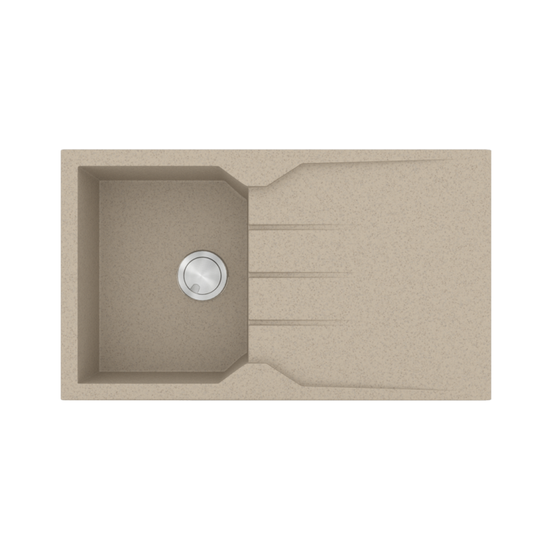 Νεροχύτης Κουζίνας Γρανίτης 86*50 εκ. Χρώμα Sabbia Ένθετος ερμάριο 40 εκ. Sanitec 805