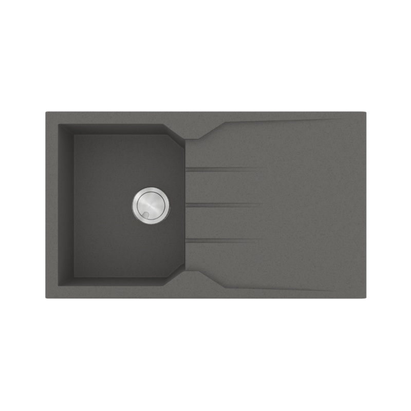 Νεροχύτης Κουζίνας Γρανίτης 86*50 εκ. Χρώμα Pietra Ένθετος ερμάριο 40 εκ. Sanitec 805