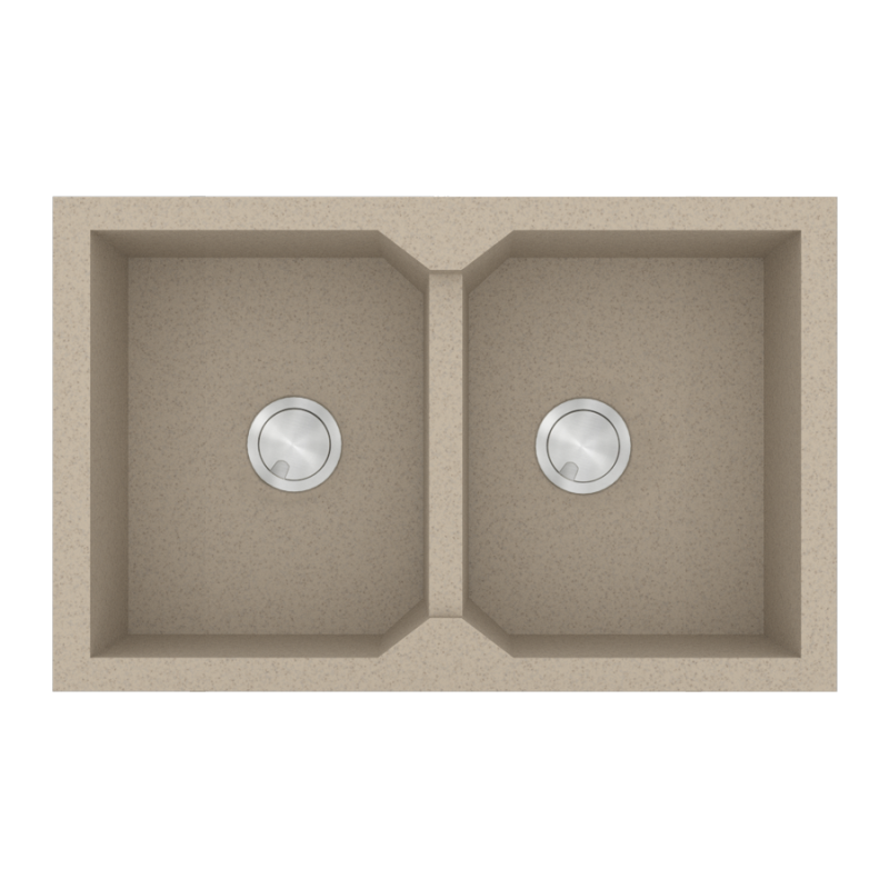 Νεροχύτης Κουζίνας 86x50cm Ένθετος Ερμάριο 90cm Γρανίτης Sanitec Ultra Granite 818-32-Sabbia