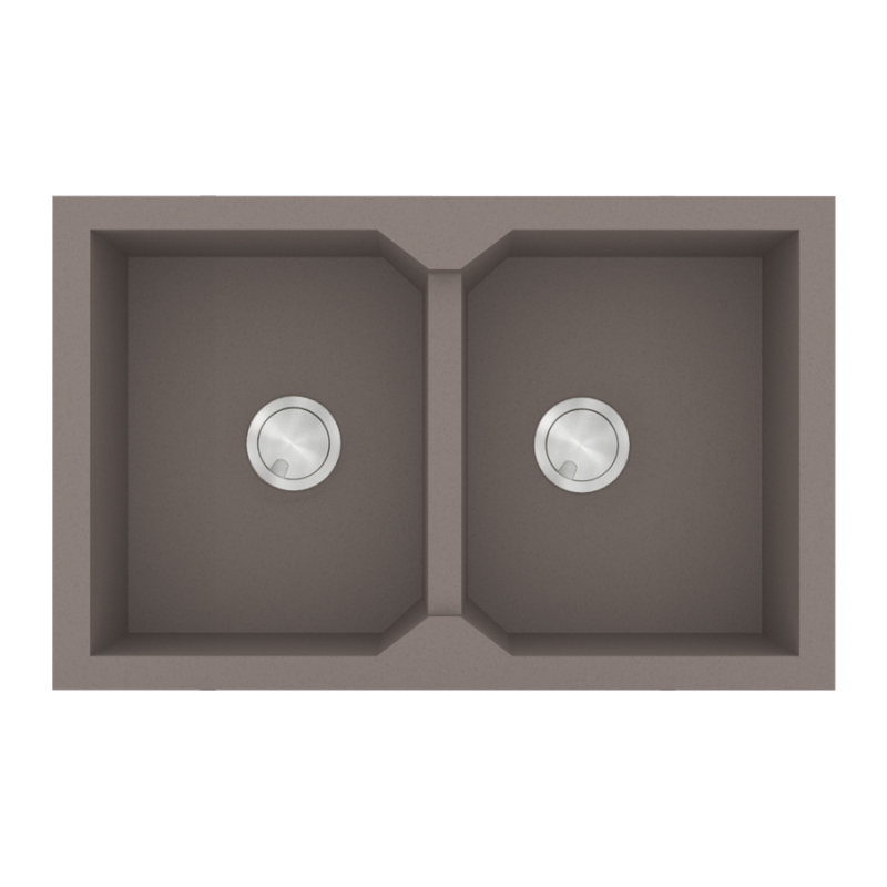 Νεροχύτης Κουζίνας 86x50cm Ένθετος Ερμάριο 90cm Γρανίτης Sanitec Granite Ultra 818-34-Sienna