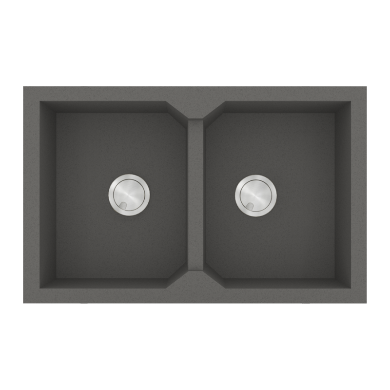 Νεροχύτης Κουζίνας 86x50cm Ένθετος Ερμάριο 90cm Γρανίτης Sanitec Ultra Granite 818-35-Pietra