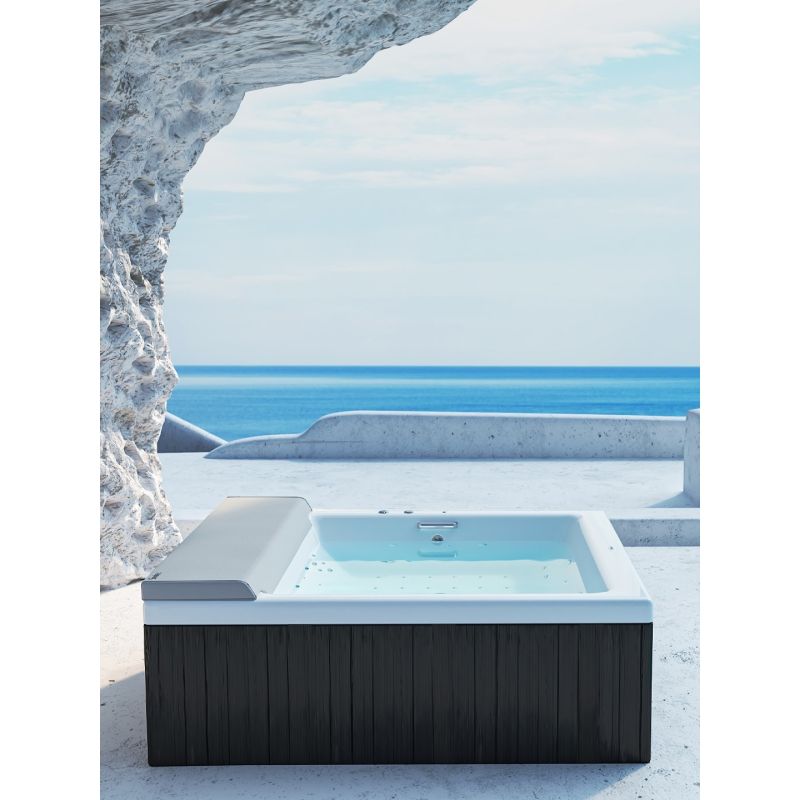 Μπανιέρα Υδρομασάζ Ακρυλική 195x165cm 2 Ατόμων 680lt Sanitec Spa Como