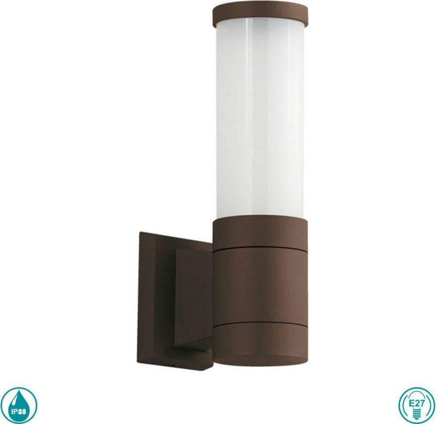 Απλίκα Επίτοιχη Αλουμινίου Καφέ Ανθυγρή IP651*E27 Viokef Cavo 4036702