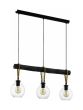 Κρεμαστό Φωτιστικό Μαύρο Τρίφωτο Ράγα L88xH110cm 3xE27 Eglo Roding 43618