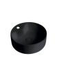 Νιπτήρας Επικαθήμενος Ø46x15,5cm με οπή Μπαταρίας Πορσελάνη Ceramita Ring Black Matt