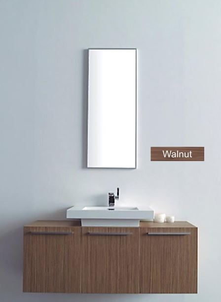 Σετ Έπιπλο Μπάνιου 120cm Βάση-Νιπτήρας Χρώμα Μελαμίνης Walnut ECO-120C FT21.120.005W
