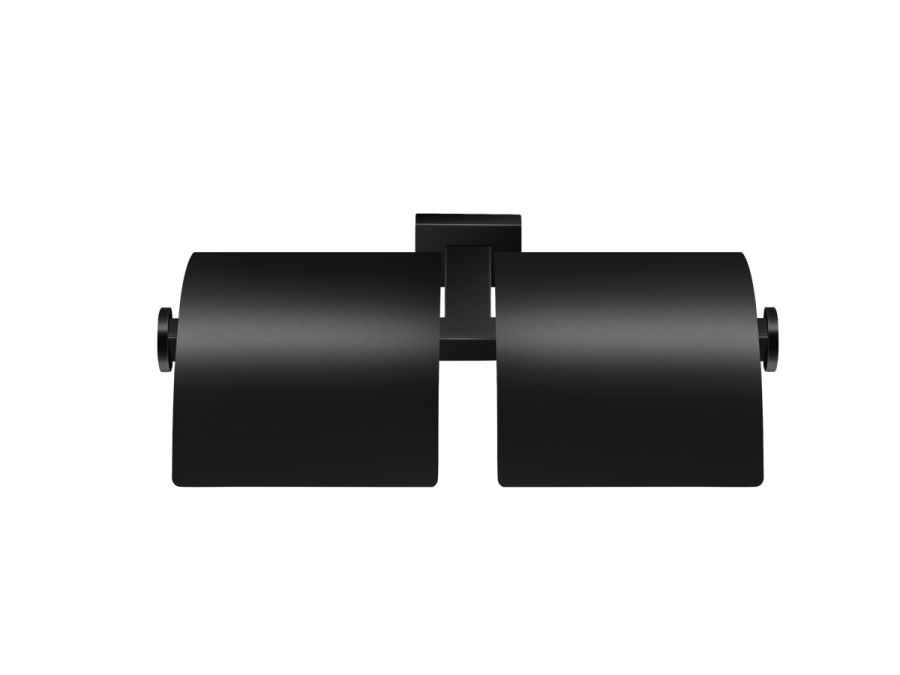 Χαρτοθήκη Διπλή με Καπάκι Sanco Enigma Black Mat 26127-M116