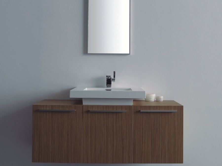 Έπιπλο Μπάνιου 120εκ.-Νιπτήρα, Χρώμα Μελαμίνης Teak ECO-120C FT21.120.005T