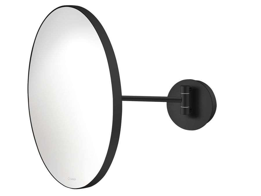 Καθρέπτης Μεγεθυντικός Ø40εκ.Sanco Cosmetic Mirrors Black Mat MR-405-M116