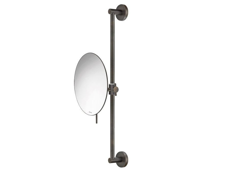 Καθρέπτης Μεγεθυντικός Επιτοίχιος Ρυμθιζόμενου Ύψους Ø20 εκ. Μεγέθυνση x3 Dark Bronze Mat Sanco Mirrors MR-708-DΜ25