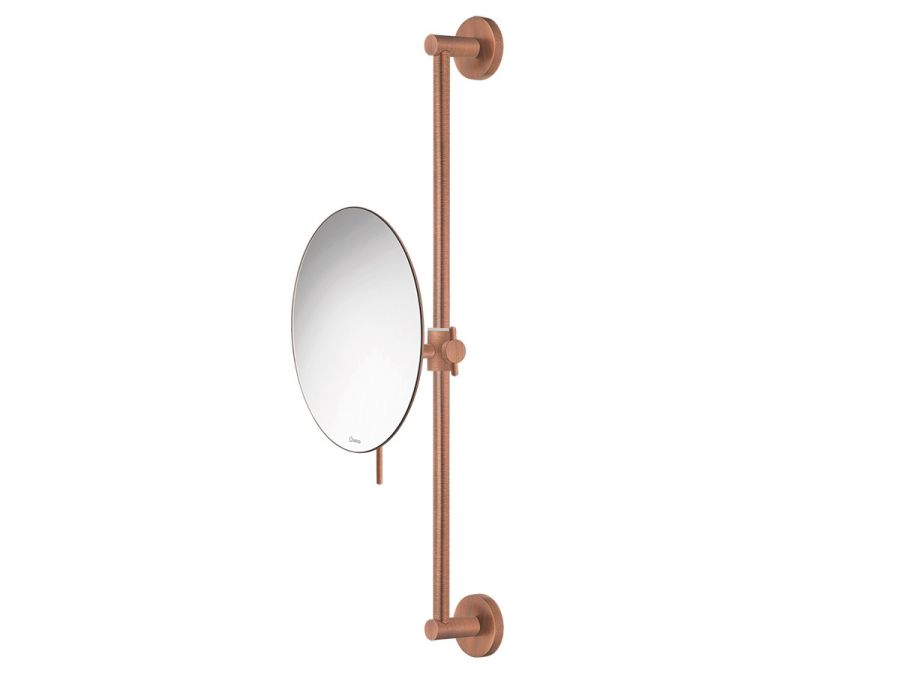 Καθρέπτης Μεγεθυντικός Επιτοίχιος Ρυμθιζόμενου Ύψους Ø20 εκ. Μεγέθυνση x3 Old Copper Mat Sanco Mirrors MR-708-Μ26