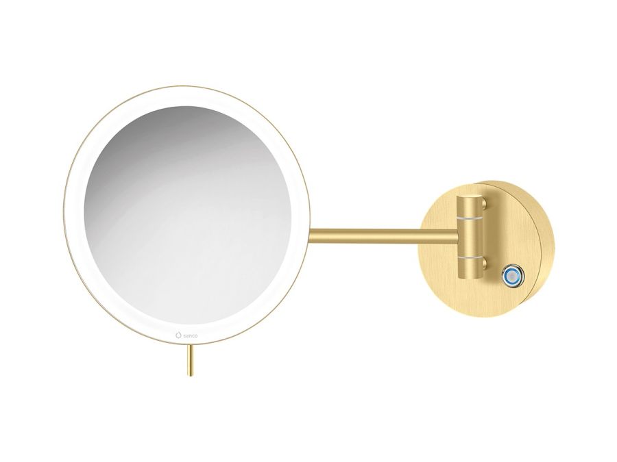 Καθρέπτης Μεγεθυντικός Ø20cm IP44 5w Led 12V Μεγένθυση x3 Sanco Brushed Brass MRLED-705-AB12