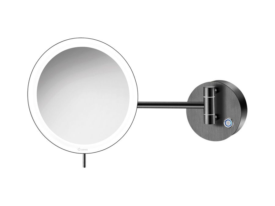 Καθρέπτης Μεγεθυντικός Ø20cm IP44 5w Led 12V Μεγένθυση x3 Sanco Brushed Gun Metal MRLED-705-AB23