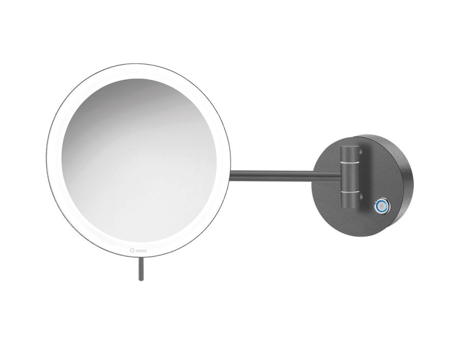 Καθρέπτης Μεγεθυντικός Ø20cm IP44 5w Led 12V Μεγένθυση x3 Sanco Antracite Grained MRLED-705-M118