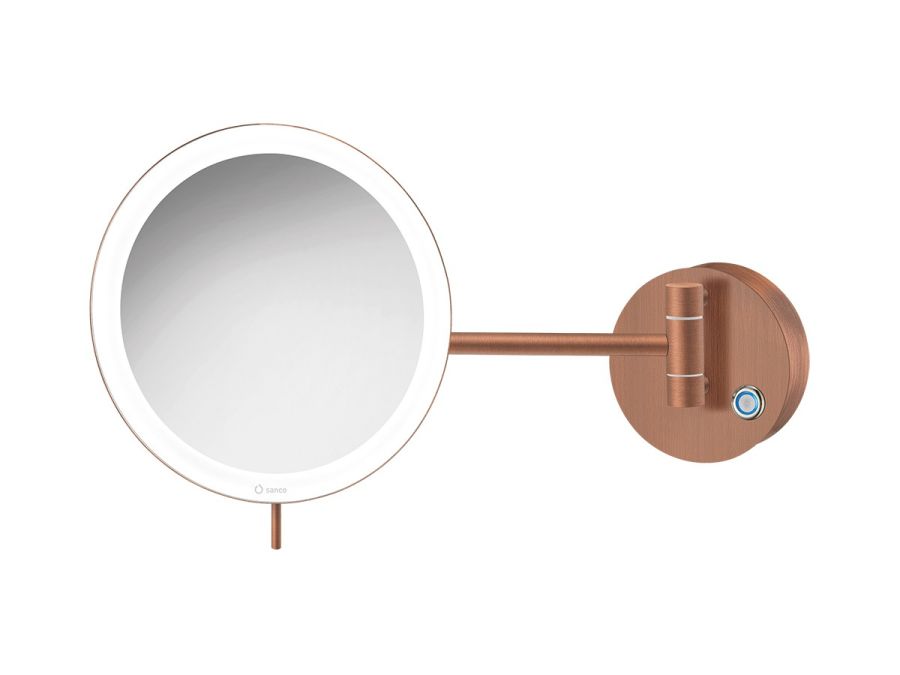 Καθρέπτης Μεγεθυντικός Ø20cm IP44 5w Led 12V  Μεγένθυση x3 Sanco Old Copper Mat MRLED-705-M26