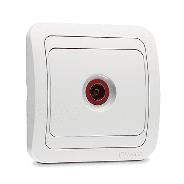 Πρίζα Χωνευτή TV Τερματική Λευκή Makel Mimoza 12027