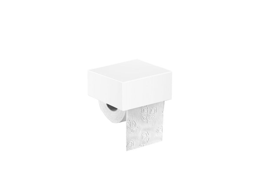 Χαρτοθήκη με Καπάκι W13xD11xH6 cm Ορείχαλκος White Mat Sanco Toilet Roll Holders Pro 0854-M101