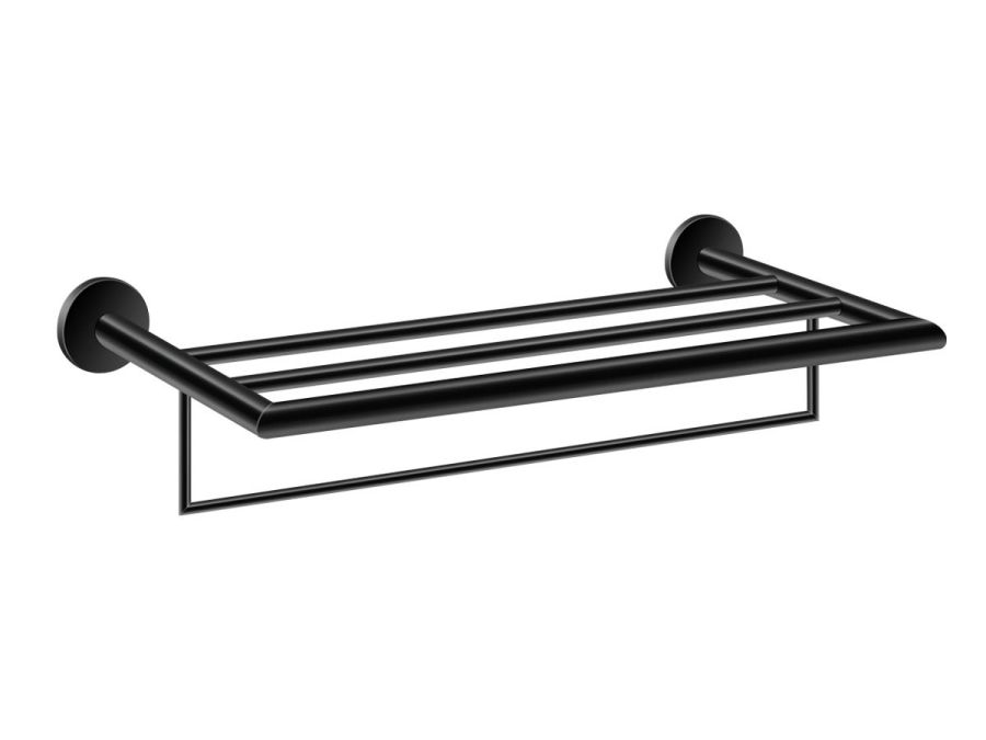 Ραφιέρα Πετσετών W60xD22xH12 εκ. Black Mat Sanco Towel Racks 0911-M116