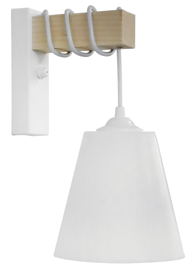 Φωτιστικό τοίχου FUN-01ΑΡ SQUARE WH-WH ΑΠΛΙΚΑ ΞΥΛΟ Heronia 31-1231