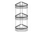 Θήκη Τριπλή Γωνιακή W27xD21xY51 cm Black Mat Sanco Shower Baskets 010-M116