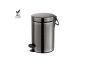 Χαρτοδοχείο 3lt Soft Closιng System Brushed Metal Gun Sanco Waste Bins 90689-AB23