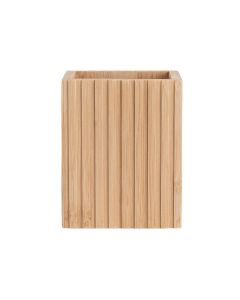 Ποτηροθήκη για Οδοντόβουρτσες Τετράγωνο 8,3x6,5x10,3cm Estia Home Art Bamboo Essentials 02-13097