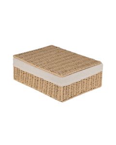 Κουτί Αποθήκευσης & Οργάνωσης με Καπάκι 36x27x13cm με Εσωτερική Επένδυση Estia Home Art Botanica 02-18733