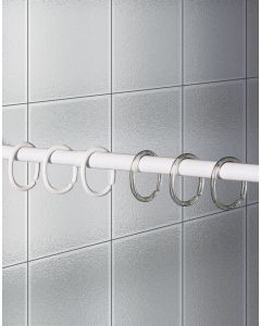 Clips 12 pcs white κρίκοι κουρτίνας μπάνιου Joybath 007-00001