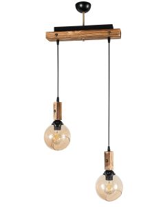 PDT 2061-2S ΡΑΓΑ 2/Φ ΚΡΕΜ. ΛΕΠΤ/ΡΕΙΑ ΞΥΛΟ ΜΕ ΜΕΛΙ ΓΥΑΛΙ 2ΧΕ27 ARlight 0103458