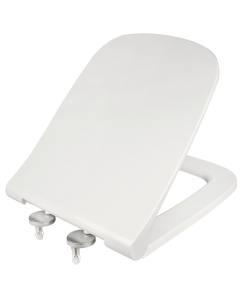 Κάλυμμα Λεκάνης W.C Λευκό Bακελιτικό Τετράγωνο,Soft Close -Quick release,Ideal Cantica,Duravit D-Code 40-45cmx36cm Οπές 11,2-17,5cm Elvit Slim 0405