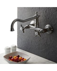 Μπαταρία Κουζίνας Επίτοιχη Retro Inox Finish Bugnatese Princeton 852-110