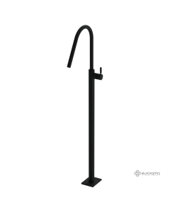 Μπαταρία Νιπτήρα Επιδαπέδια h.124,5εκ. Eurorama Black Matt 13302-400