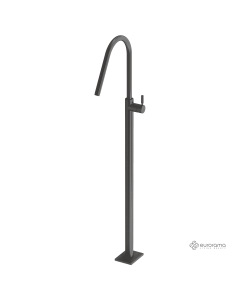 Μπαταρία Νιπτήρα Επιδαπέδια h.124,5εκ. Eurorama Black Brushed 13302-410