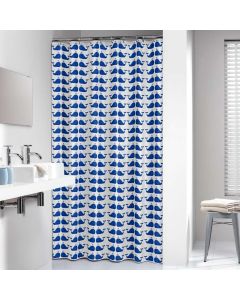 Whale 180x200 blue κουρτίνα μπάνιου πλαστική Sealskin 210971324
