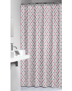 Diamonds 180x200 pink κουρτίνα μπάνιου υφασμάτινη Sealskin 235201350