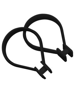 Beauty 12 pcs black κρίκοι κουρτίνας μπάνιου Sealskin 251060212