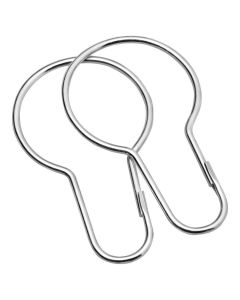 Hooks metal 12 pcs aluminum κρίκοι κουρτίνας μπάνιου Sealskin 252020204