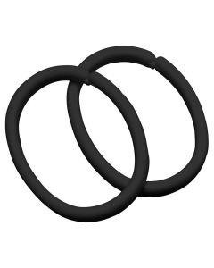 Clips 12 pcs (bag) black κρίκοι κουρτίνας μπάνιου Sealskin 252060212