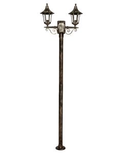 Κολώνα κήπου LP-400ΕΒ 2Φ BRONZE 200cm ΚΑΡΑΒΟΛΟΣ ΙΣΤΟΣ Heronia 23-0010