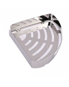 Θήκη-Ραφιέρα Μπάνιου Γωνιακή Μονή 18*18*Υ5 cm Χρωμέ Stainless Steel 304 Domistyle 270111