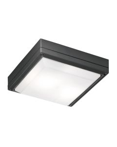 Πλαφονιέρα IP54 27x27x8 cm 2xE27 Αλουμίνιο Ανθρακί Viokef Leros SQ 4049304