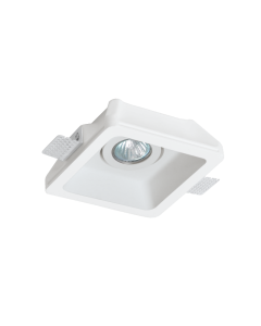 Σποτ Οροφής Χωνευτό Τετράγωνο Adjustable 15,5*15,5 εκ. Γύψινο Λευκό Viokef Jack 4081100