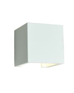 Απλίκα Κεραμική Επίτοιχη Up-Down 115x115xH115mm Λευκή Μονόφωτη 1xG9 Viokef Cube 4096900