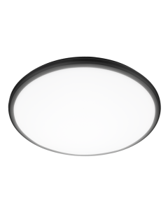 Πλαφόν Οροφής Ø32 cm Led 24w 3000K 1680lm IP54 Αλουμίνιο Μαύρο / Λευκό PC Diffuser Viokef Roni 4243000