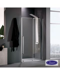Συρόμενη πόρτα καμπίνας ντουζιέρας Breeze 140 ύψους 200εκ. ρυθμιζόμενη από 137 έως 141εκ. Devon Clean Glass Chrome BSL140C-100