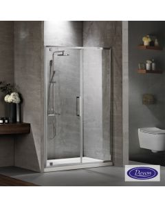 Ανοιγόμενη πόρτα ντουζιέρας PIVOT INFILL 120 ύψους 195εκ. ρυθμιζόμενη διάσταση από 117 έως 121εκ., Primus Plus Clean Glass Chrome PIR120C-100
